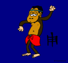 Dibujo Mono  pintado por sotop
