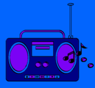 Dibujo Radio cassette 2 pintado por 2420