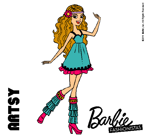 Dibujo Barbie Fashionista 1 pintado por lara2002