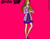Dibujo Barbie con un gatito pintado por carmen20012306