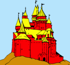 Dibujo Castillo medieval pintado por gysse
