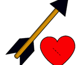 Dibujo Flecha y corazón pintado por rusabcn