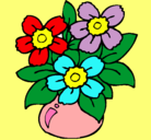 Dibujo Jarrón de flores pintado por chikiloren