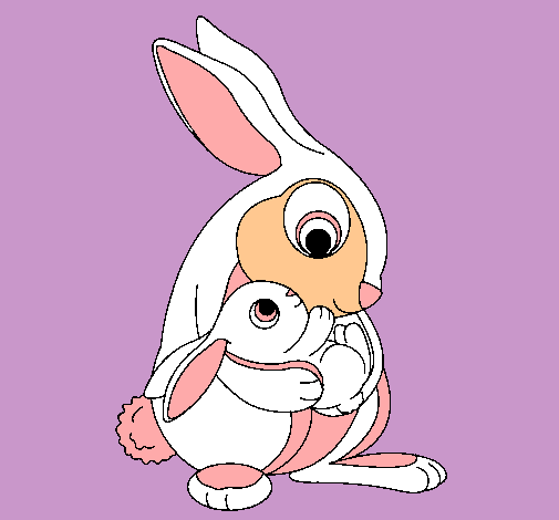 Dibujo Madre conejo pintado por draculaurora