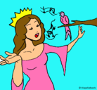 Dibujo Princesa cantando pintado por marisol00