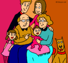 Dibujo Familia pintado por siruela