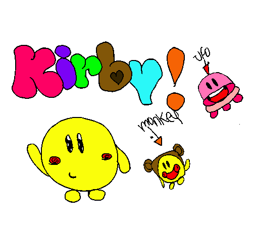 Dibujo Kirby 4 pintado por kathitha