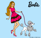 Dibujo Barbie paseando a su mascota pintado por SuperSweet