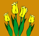 Dibujo Tulipanes pintado por gabib