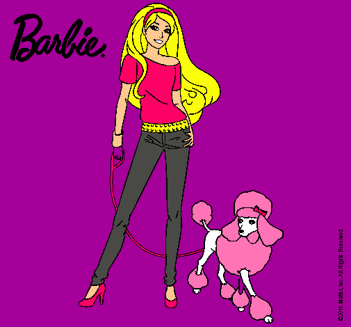 Dibujo Barbie con look moderno pintado por carmen20012306
