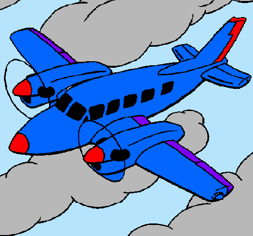 Dibujo Avioneta pintado por eam-hv