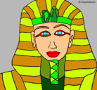 Dibujo Tutankamon pintado por nonita
