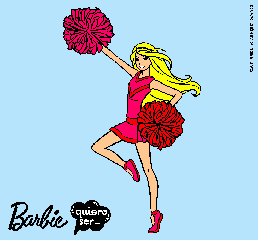 Dibujo Barbie animadora pintado por yenita