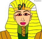 Dibujo Tutankamon pintado por yaneli
