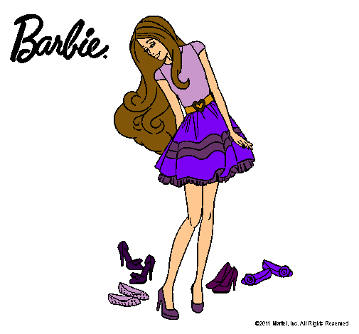 Barbie y su colección de zapatos