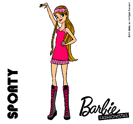 Dibujo Barbie Fashionista 4 pintado por lara2002