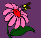 Dibujo Margarita con abeja pintado por  NAJL