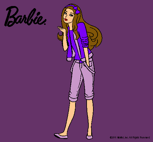 Dibujo Barbie con look casual pintado por carmen20012306
