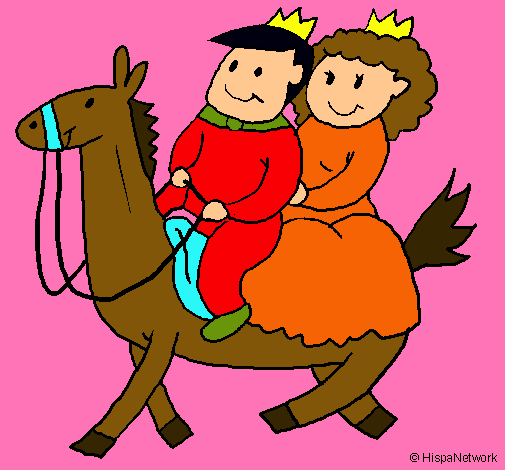 Dibujo Príncipes a caballo pintado por dominique1