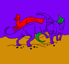 Dibujo Manada de hervíboros pintado por chaparrito