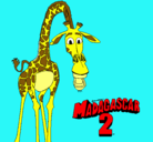 Dibujo Madagascar 2 Melman pintado por hjhghhg