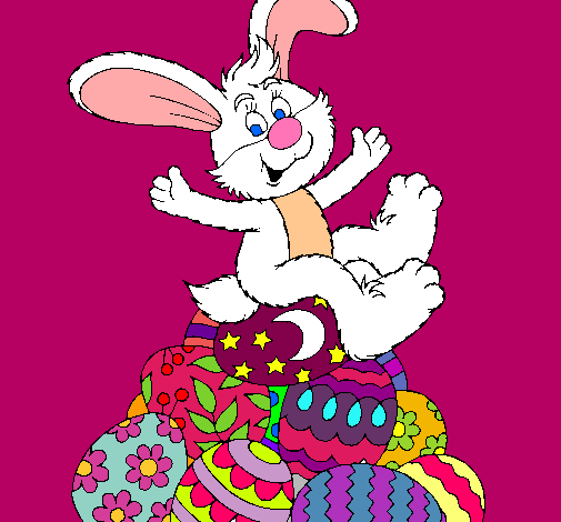 Dibujo Conejo de Pascua pintado por nadialis