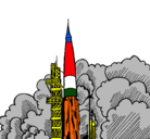 Dibujo Lanzamiento cohete pintado por manuelj05