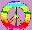 Dibujo Símbolo de la paz pintado por happyhappy