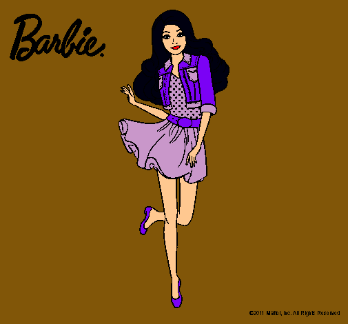 Dibujo Barbie informal pintado por dominique1
