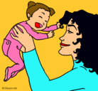 Dibujo Madre con su bebe pintado por marisol00