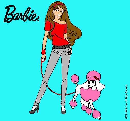 Dibujo Barbie con look moderno pintado por elsa-feroz