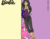 Dibujo Barbie con cazadora de cuadros pintado por carmen20012306