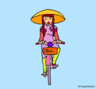Dibujo China en bicicleta pintado por fanilis1