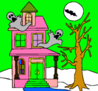 Dibujo Casa fantansma pintado por jocelynale