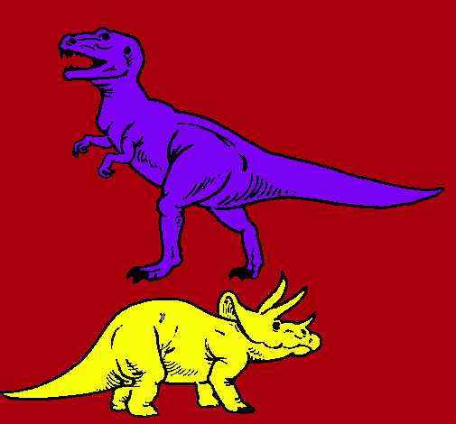 Triceratops y tiranosaurios rex