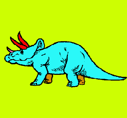 Dibujo Triceratops pintado por JORGE-BL