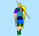 Dibujo Soldado romano pintado por atlante