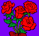 Dibujo Ramo de rosas pintado por zendaya