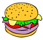 Dibujo Hamburguesa completa pintado por mycnegocios