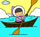 Dibujo Canoa esquimal pintado por dorita32