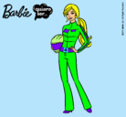 Dibujo Barbie piloto de motos pintado por leti11