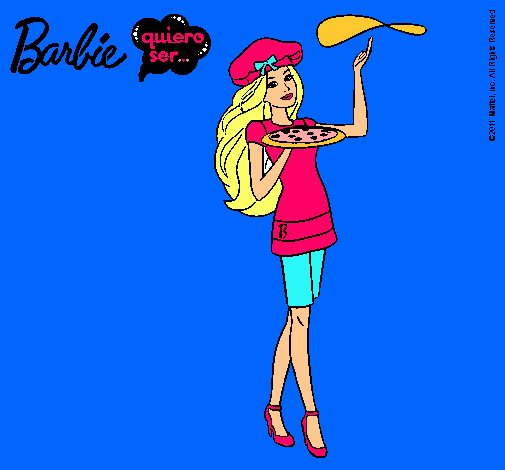 Dibujo Barbie cocinera pintado por lara2002