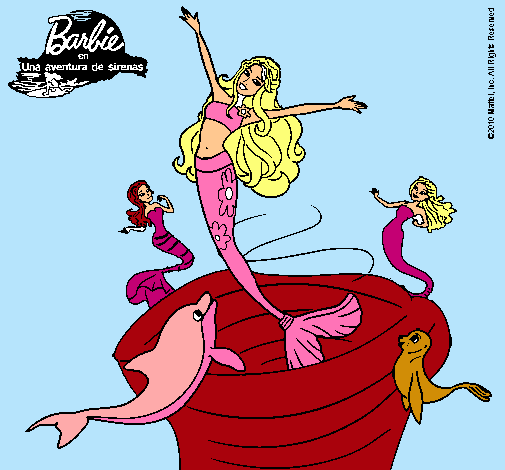 Barbie sirena contenta