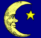 Dibujo Luna y estrella pintado por vanessa-kiss