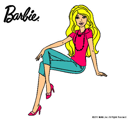 Dibujo Barbie moderna pintado por Esmii