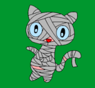 Dibujo Gato garabato momia pintado por gatitho 
