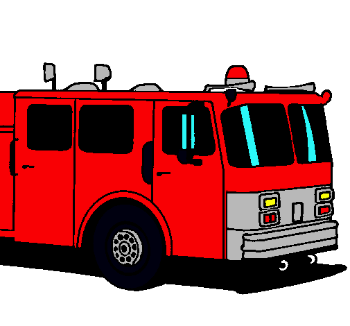 Dibujo Camión de bomberos pintado por Feliciano
