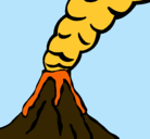 Dibujo Volcán pintado por IRAIMA