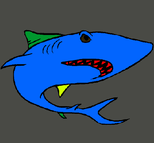 Dibujo Tiburón pintado por JORGE-BL