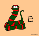 Dibujo Serpiente pintado por polli